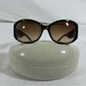 5025: Coach Alberta S845 Tortoise Sunglasses w Case